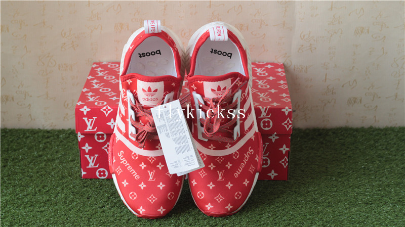 LVS X Supreme Adidas NMD XR1 Red Real Boost